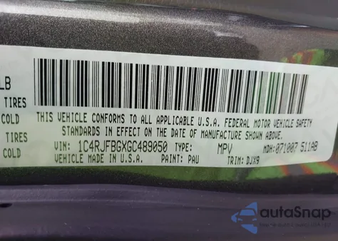 2016 Jeep Grand Cherokee Limited 75Th Anniversary z USA, uszkodzony, nr VIN 1C4RJFBGXGC489050